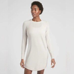 Athleta Nirvana Mindset Sweatshirt Dress Tan - M